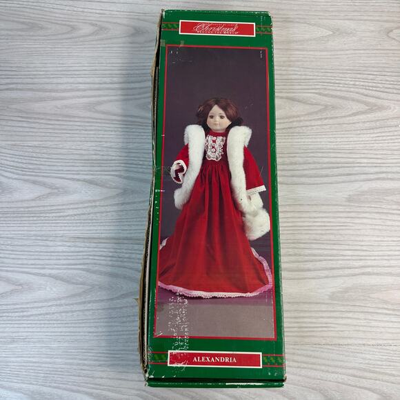House Of Lloyd 1992 Christmas Around the World Alexandria Porcelain Doll Vintage - Picture 8 of 11